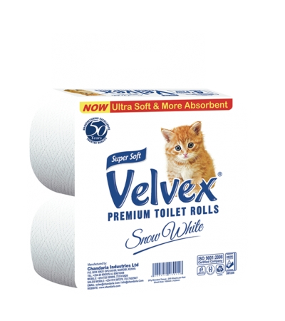 Velvex Premium Toilet Tissue – 4 Pack