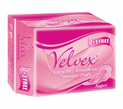 Velvex Super (7 + 1 Free) Sanitary Napkin