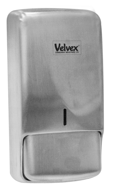 Velvex Curved Stainless Steel Liquid/Foam Hand Wash & Sanitizing Gel Dispenser