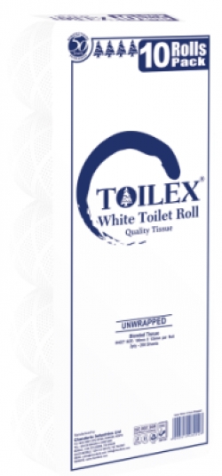 Toilex White Toilet Tissue – 10 Pack